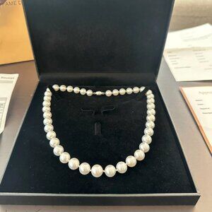 Extra Large South Sea Pearl Necklace, Pink Hue - Authenticity Paperwork Included